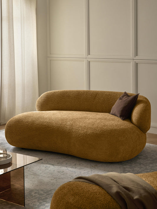 Lux Alba 2-Seater Couch in Teddy Bouclé