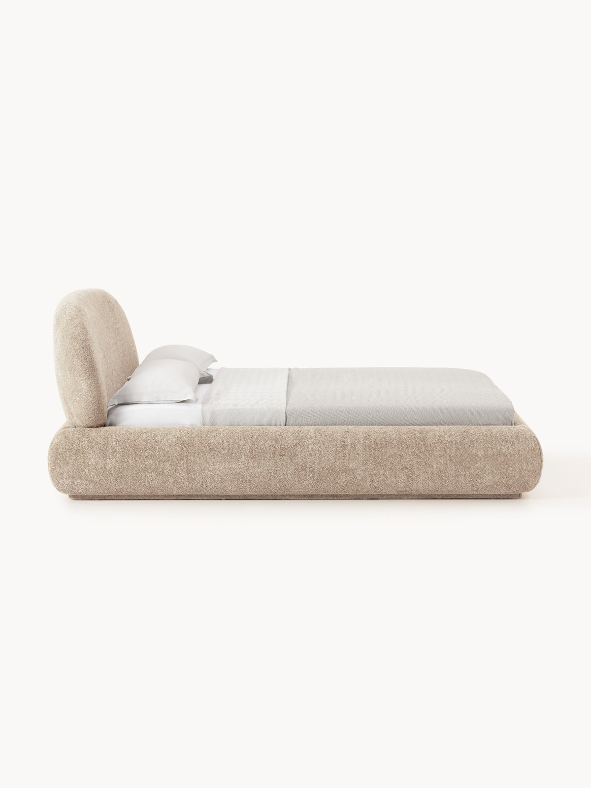 Lux Alba Teddy Bouclé Bed, Upholstered