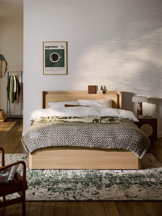 Lux Allow Timber Bed with Drawers