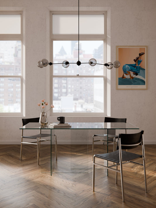 Lux Anouk Dining Table Made from Glass, 180 x 90 cm