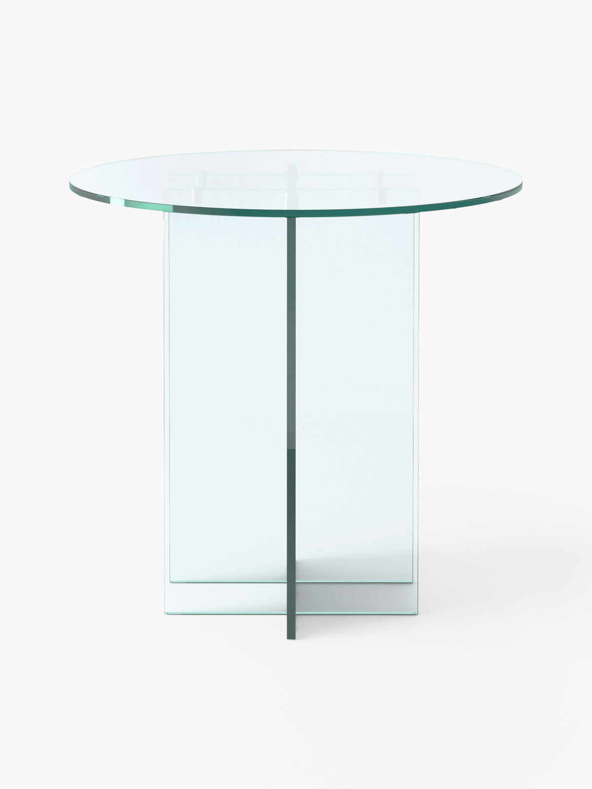 Lux Anouk Round Dining Table Made of Glass, in Various Sizes
