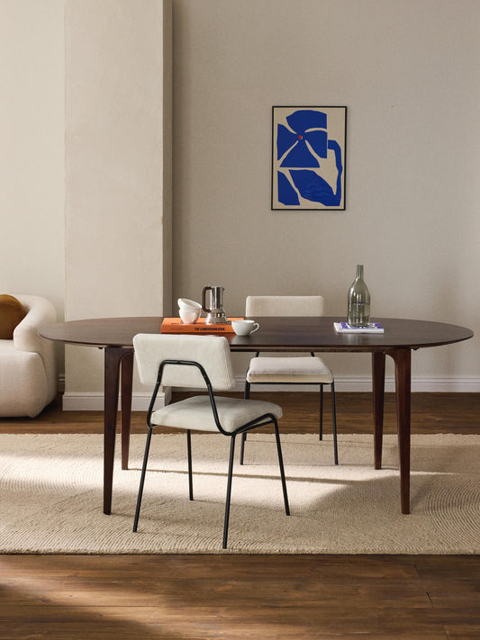 Lux Archie Oval Dining Table, 200 x 100 cm, in Mango Wood