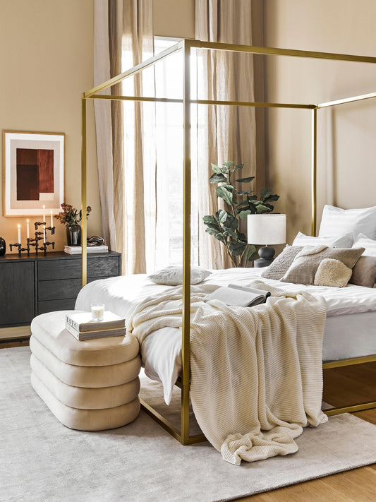 Lux Belle Four-Poster Metal Bed
