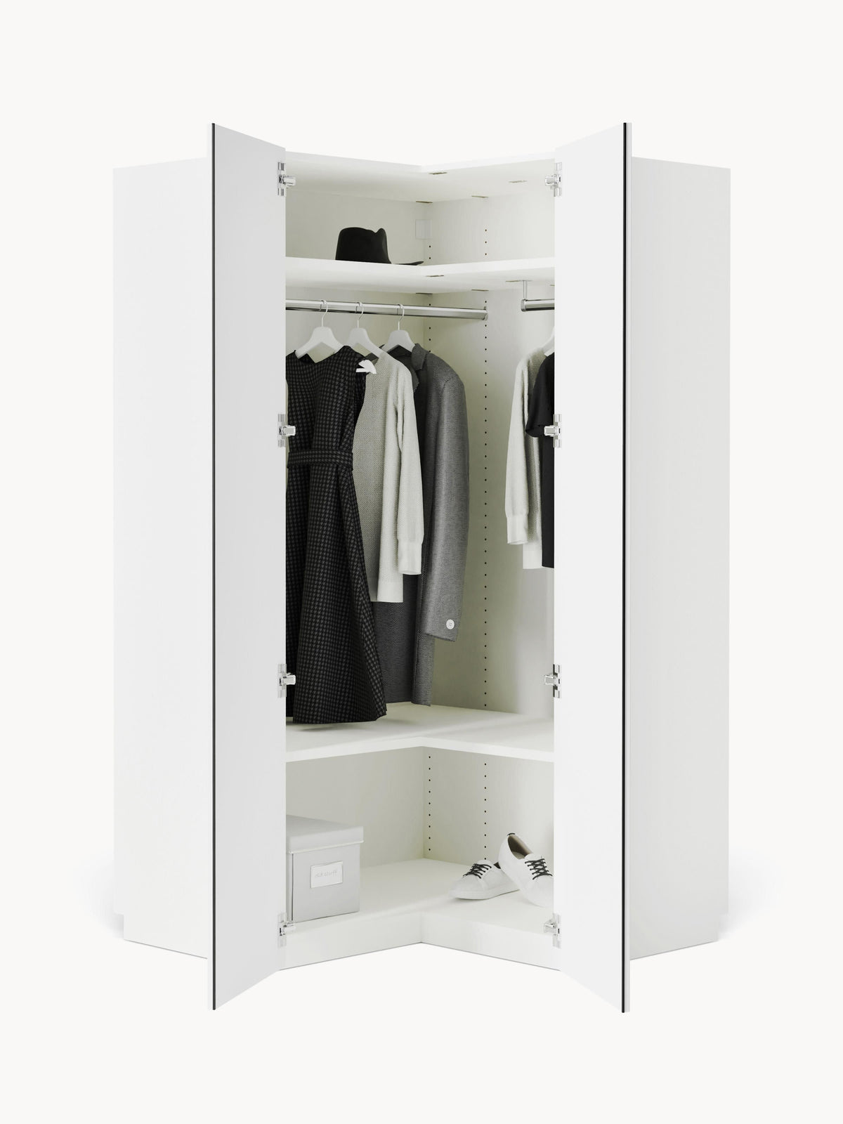 Lux Charlotte Wardrobe for Corners, Modular, 115 cm Wide