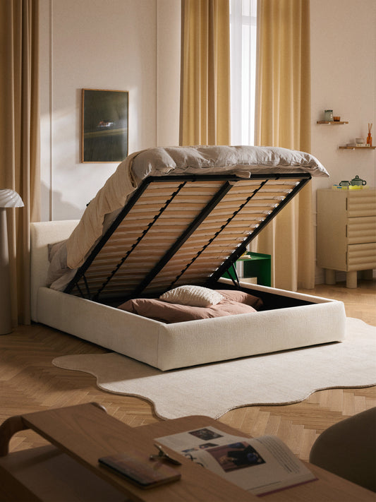 Lux Cloud Storage Bed with Upholstery