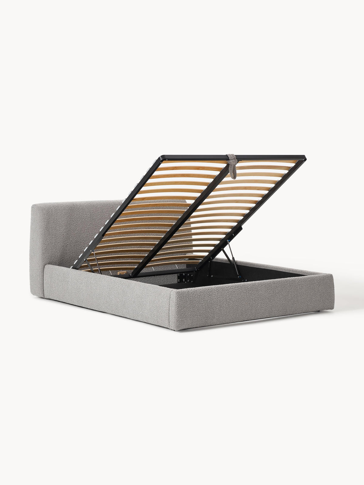 Lux Cloud Upholstered Bouclé Bed with Storage