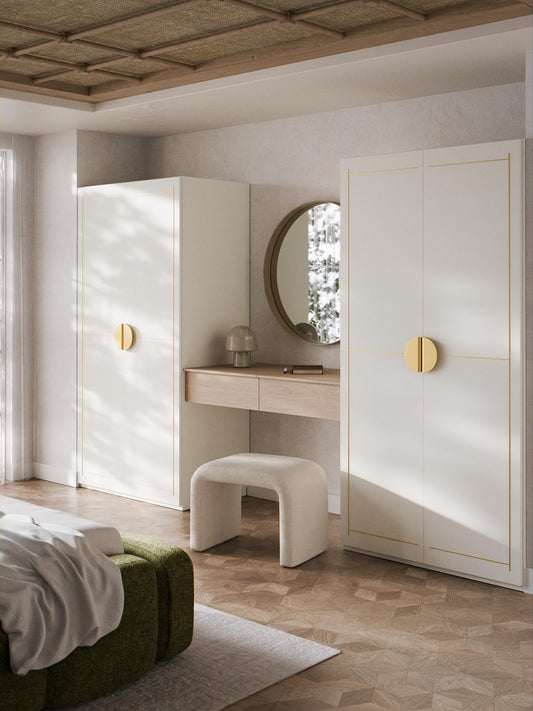 Lux Denise Modular Hinged-Door Wardrobe in Various Sizes, 100 cm Wide