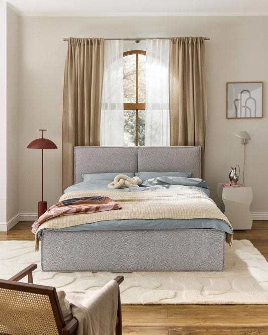 Lux Dream Bouclé Bed, Upholstered