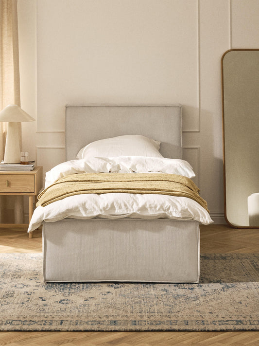 Lux Dream Single Bed, Corduroy, with Storage