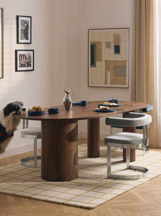 Lux Dunia Oval Dining Table Made of Oak, in Various Sizes