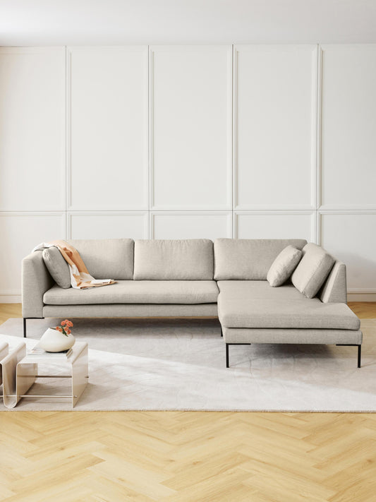 Lux Emma Corner Couch with Metal Legs