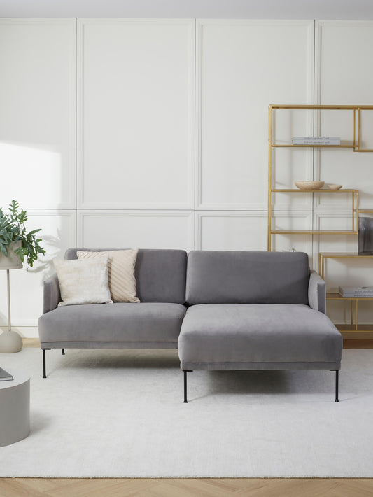 Lux Fluente Small Velvet Corner Couch
