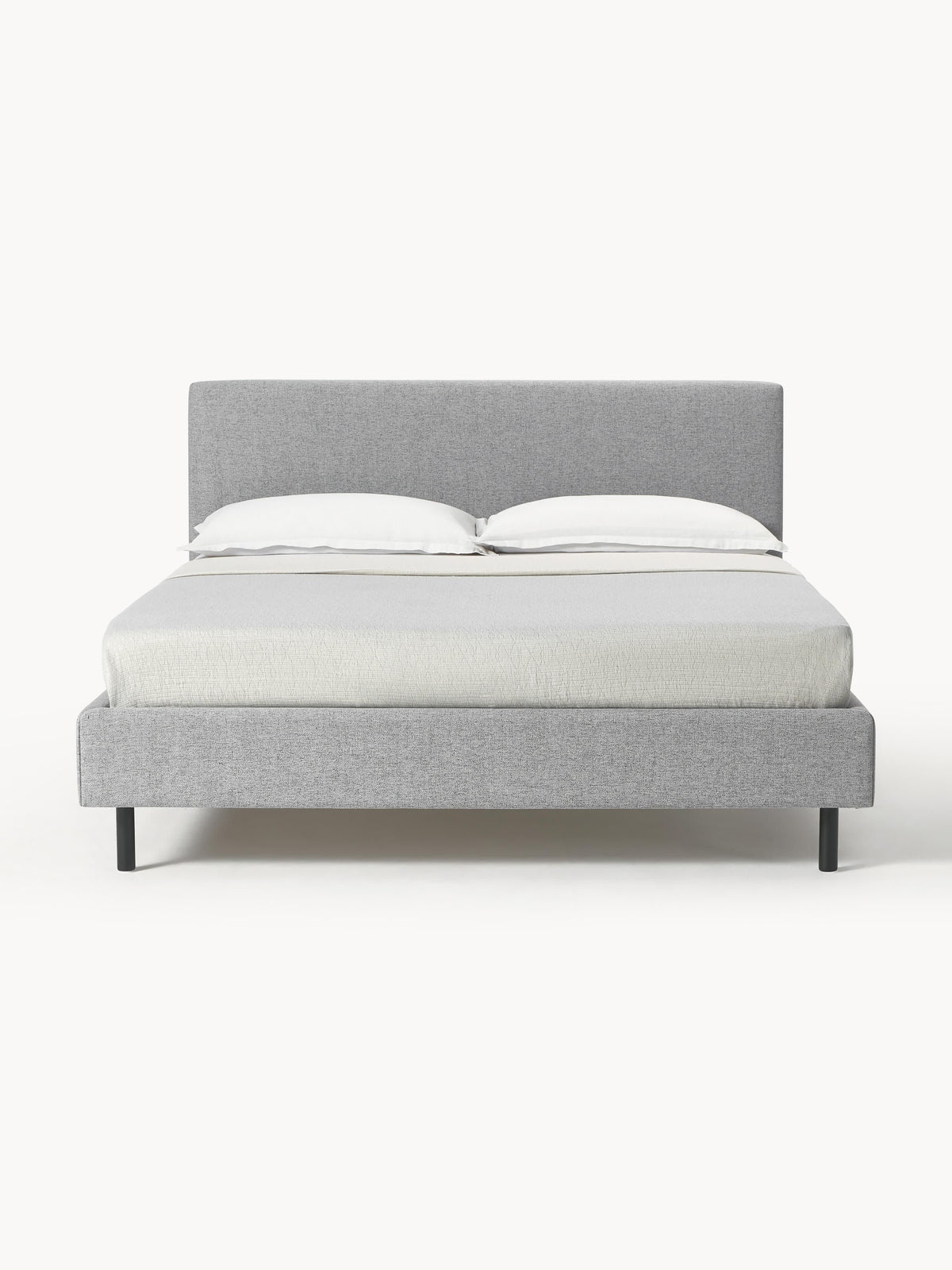 Lux Giulia Bed on Wooden Feet, Upholstered
