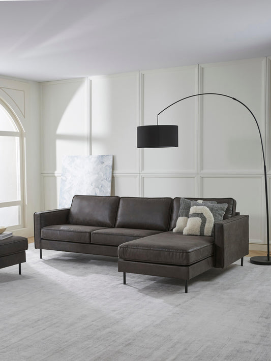 Lux Hunter Leather Corner Couch (3-Seater)