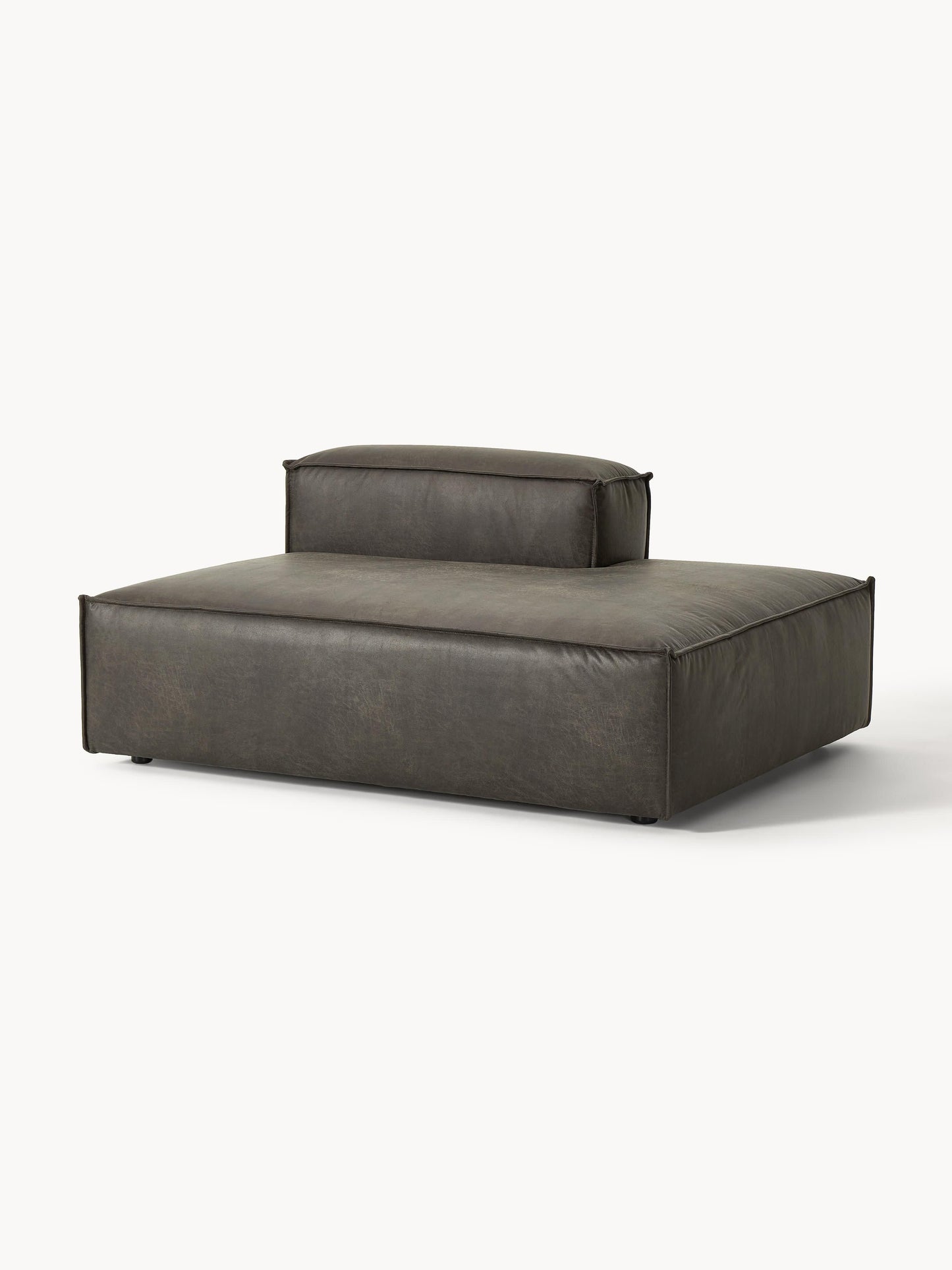 Lux Lennon Leather Ottoman Unit