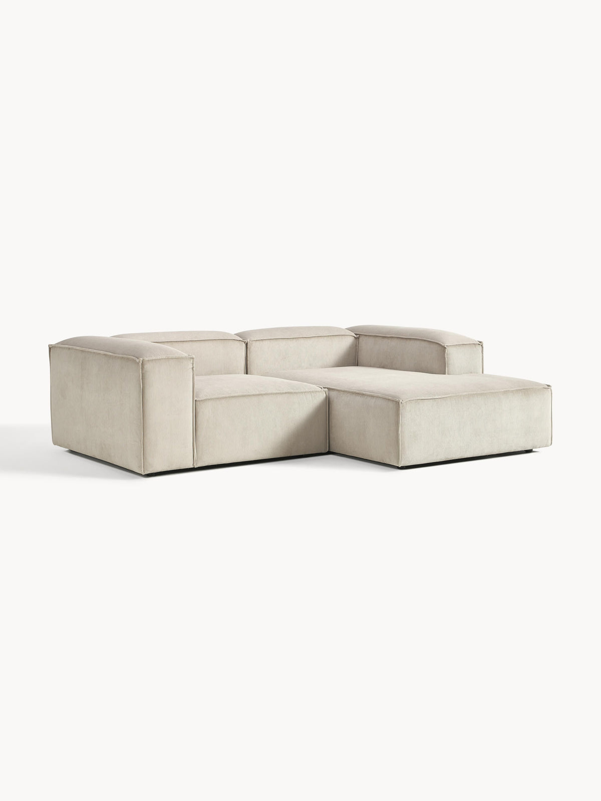 Lux Lennon Modular Corduroy Corner Couch (2-Seater)