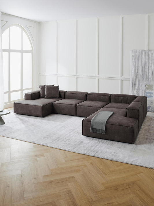 Lux Lennon Modular XL Couch in Leather