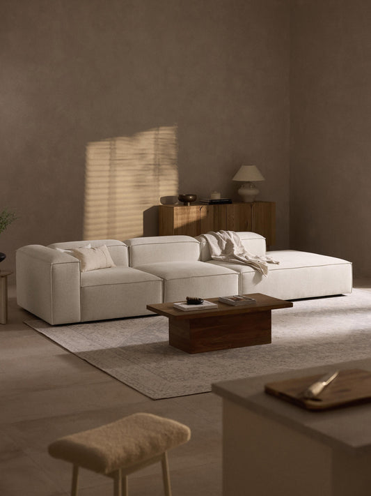 Lux Lennon Modular XL Linen Blend Footstool
