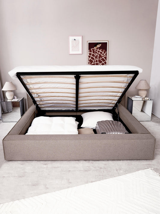 Lux Lennon Storage Bed with Upholstery