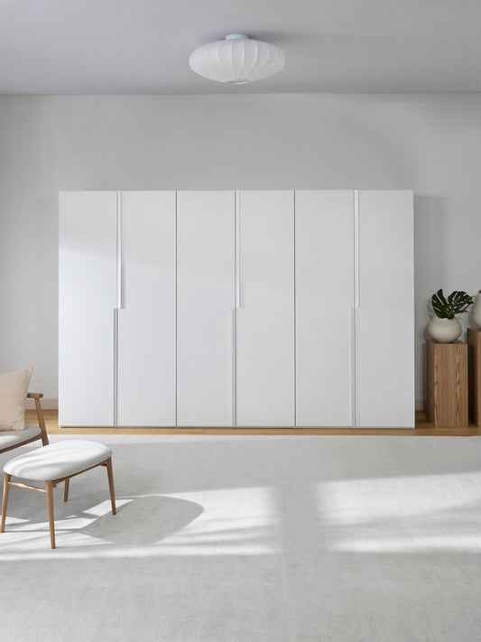 Lux Leon Modular Hinged-Door Wardrobe in Various Sizes, 300 cm Wide