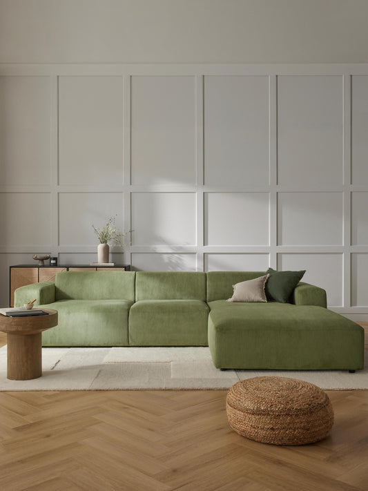 Lux Melva Corduroy Corner Couch (4-Seater)