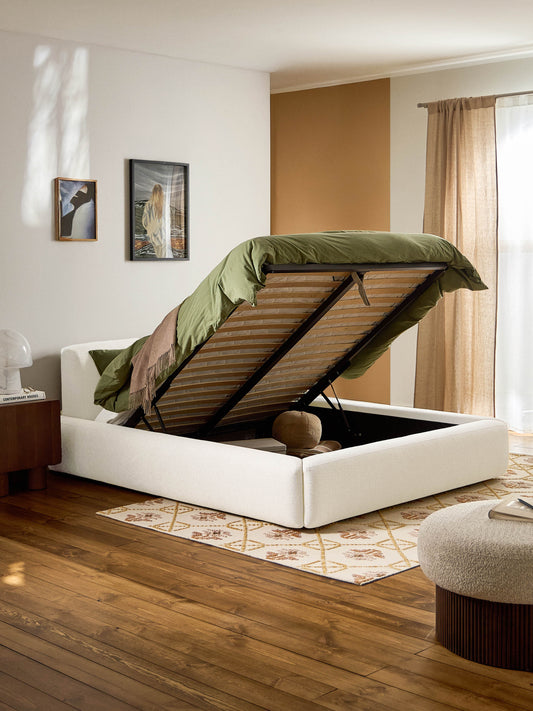 Lux Melva Storage Bed with Upholstery