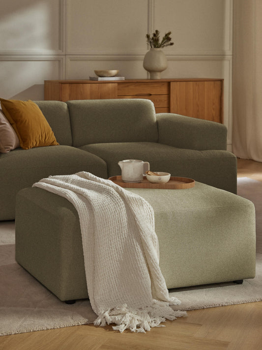 Lux Melva Upholstered Stool, Size W 99 x D 72 cm