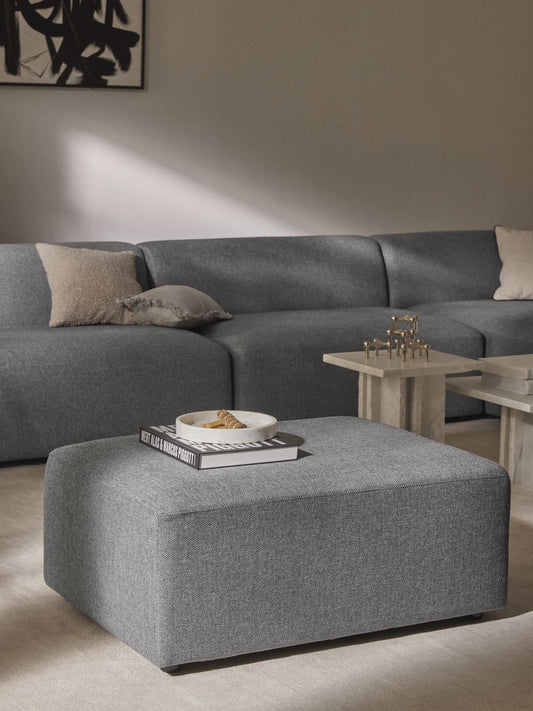 Lux Melva Upholstered Stool, Size W 99 x D 72 cm