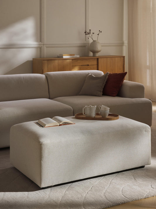 Lux Melva XL Footstool, W 116 x D 72 cm