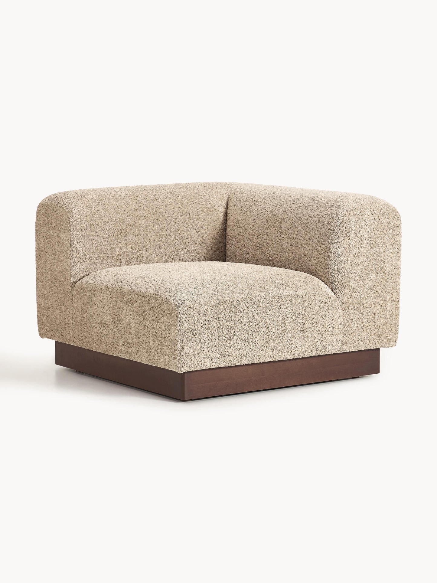 Lux Natalie Corner Unit in Teddy Bouclé