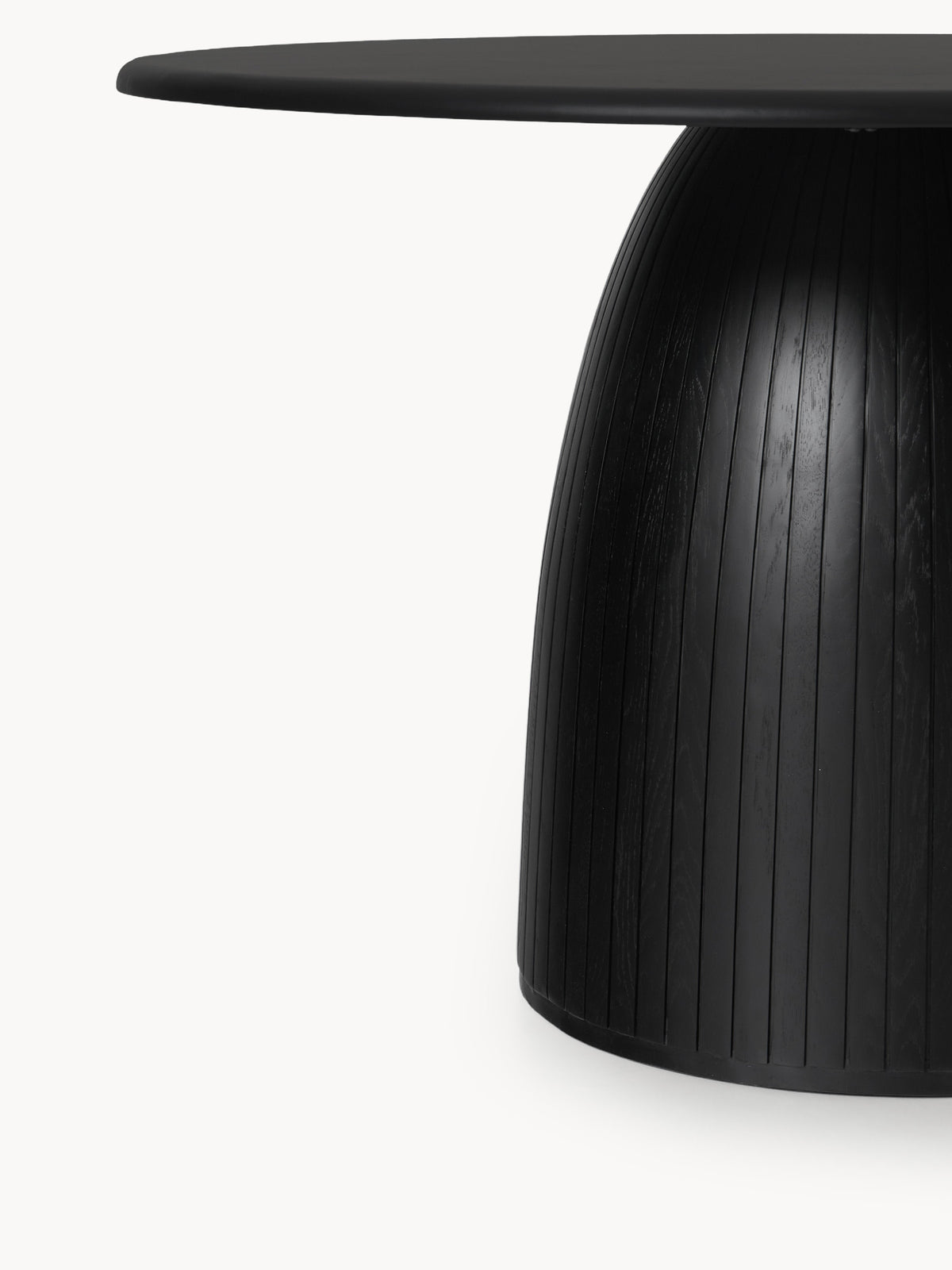 Lux Nelly Dining Table with Fluted Texture, Round Shape, in Various Sizes