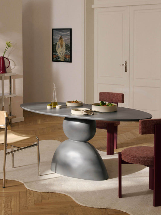 Lux Sahrain Oval Organic-Design Dining Table, 180 x 90 cm