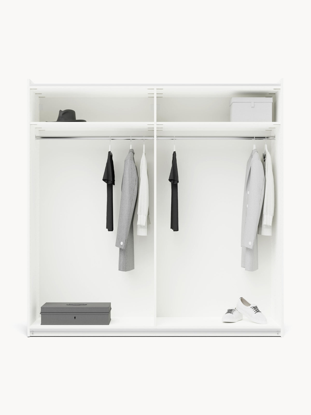 Lux Simone Modular Wardrobe with Sliding Doors, in Various Sizes, 200 cm Wide