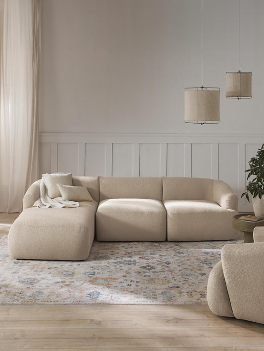 Lux Sofia Modular Bouclé Corner Couch (3-Seater)