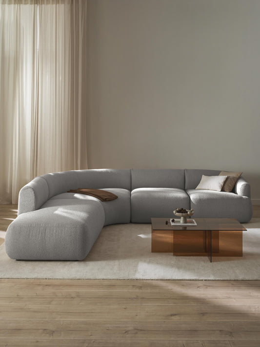 Lux Sofia Modular Bouclé Corner Couch (4-Seater)
