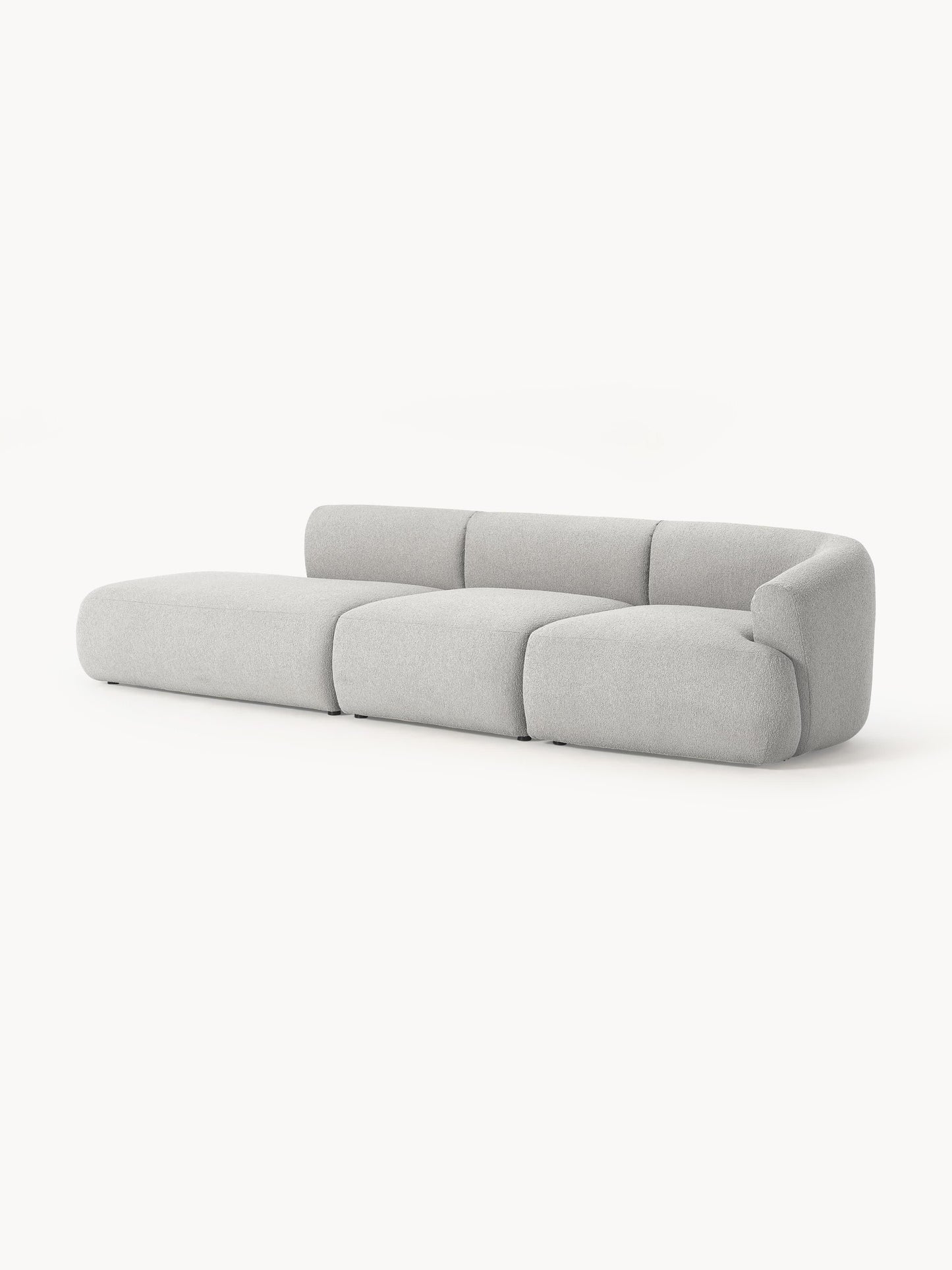 Lux Sofia Modular Chaise Longue in Bouclé (2-Seater)