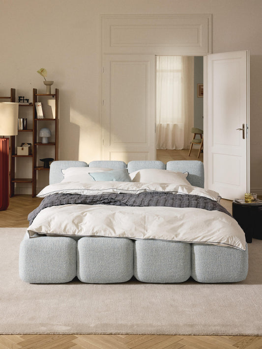 Lux Tayla Bouclé Bed, Upholstered