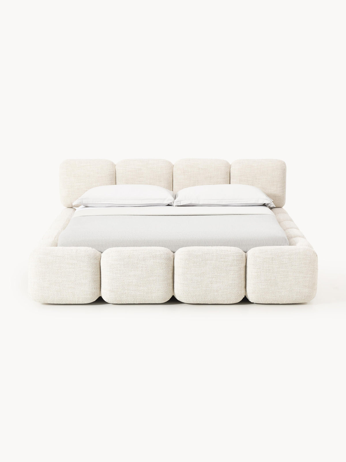 Lux Tayla Bouclé Bed, Upholstered