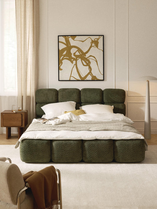 Lux Tayla Teddy Bouclé Bed, Upholstered