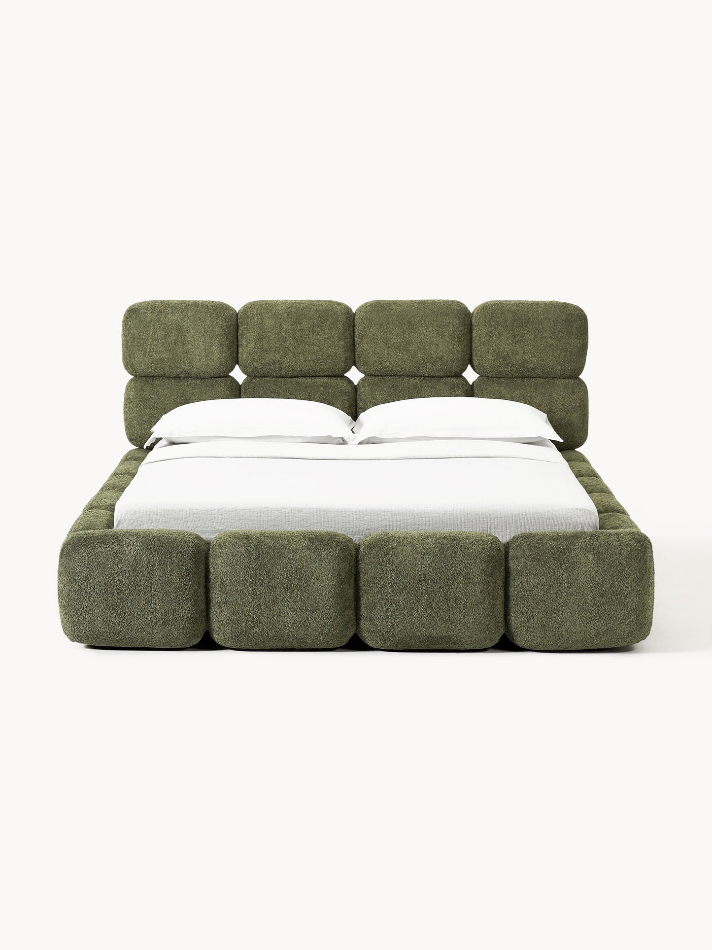 Lux Tayla Teddy Bouclé Bed, Upholstered