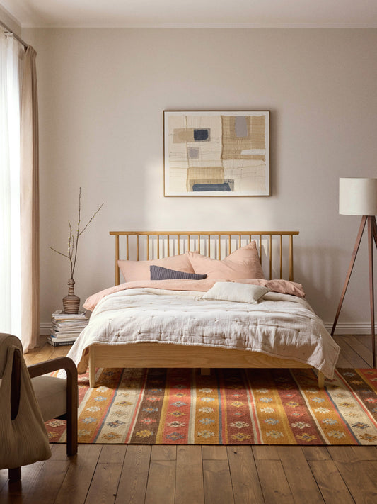 Lux Windsor Timber Bed with Pine Headboard