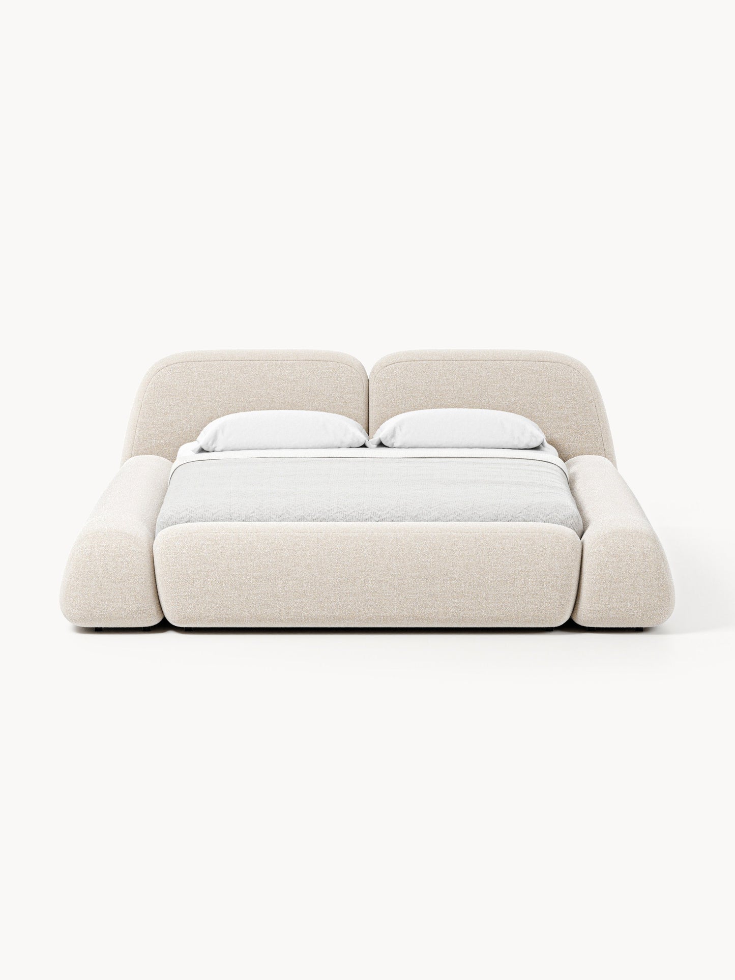 Lux Wolke Bouclé Bed, Upholstered