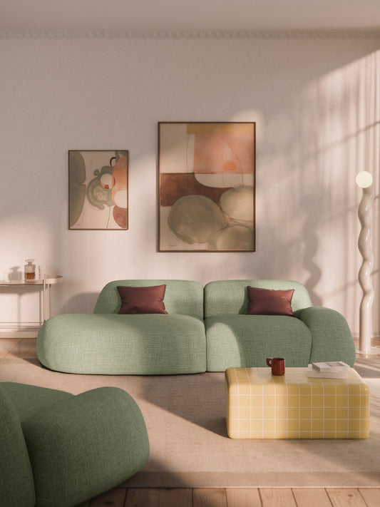 Lux Wolke Modular 3-Seater Chaise in Bouclé