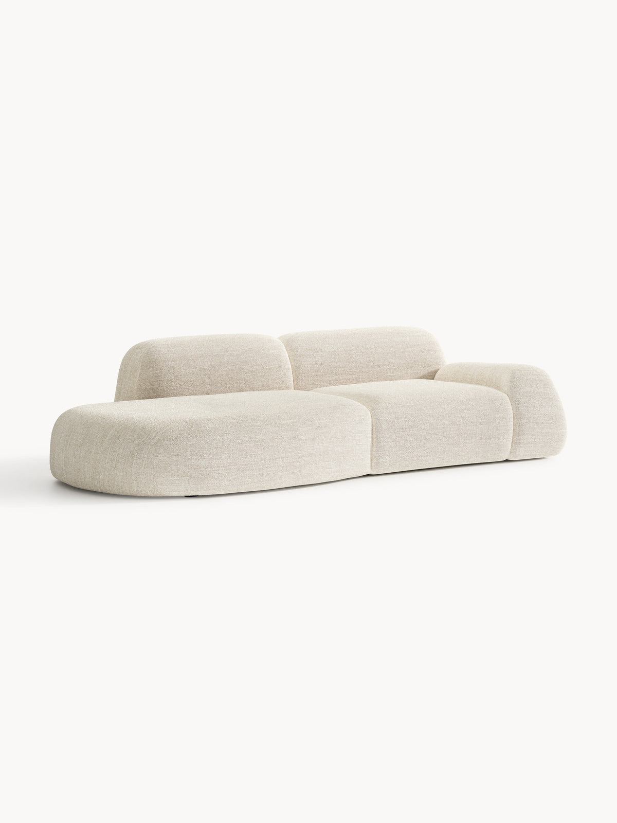 Lux Wolke Modular 3-Seater Chaise in Bouclé
