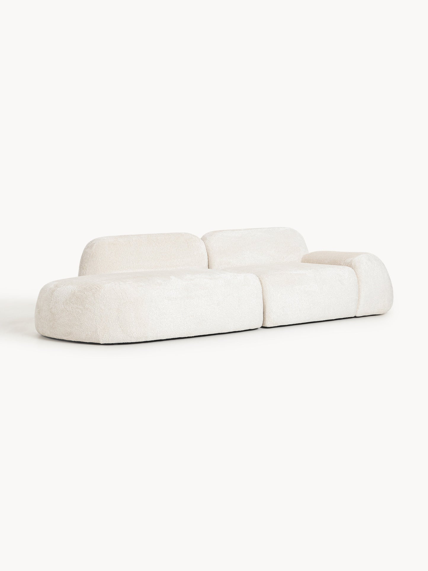 Lux Wolke Modular Chaise Longue in Teddy Bouclé (3-Seater)