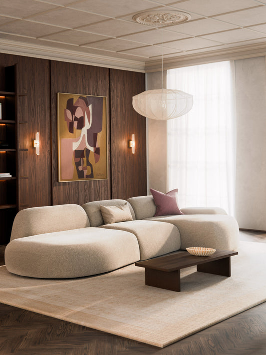 Lux Wolke Modular Corner Couch with Chaise Longue (4-Seater)