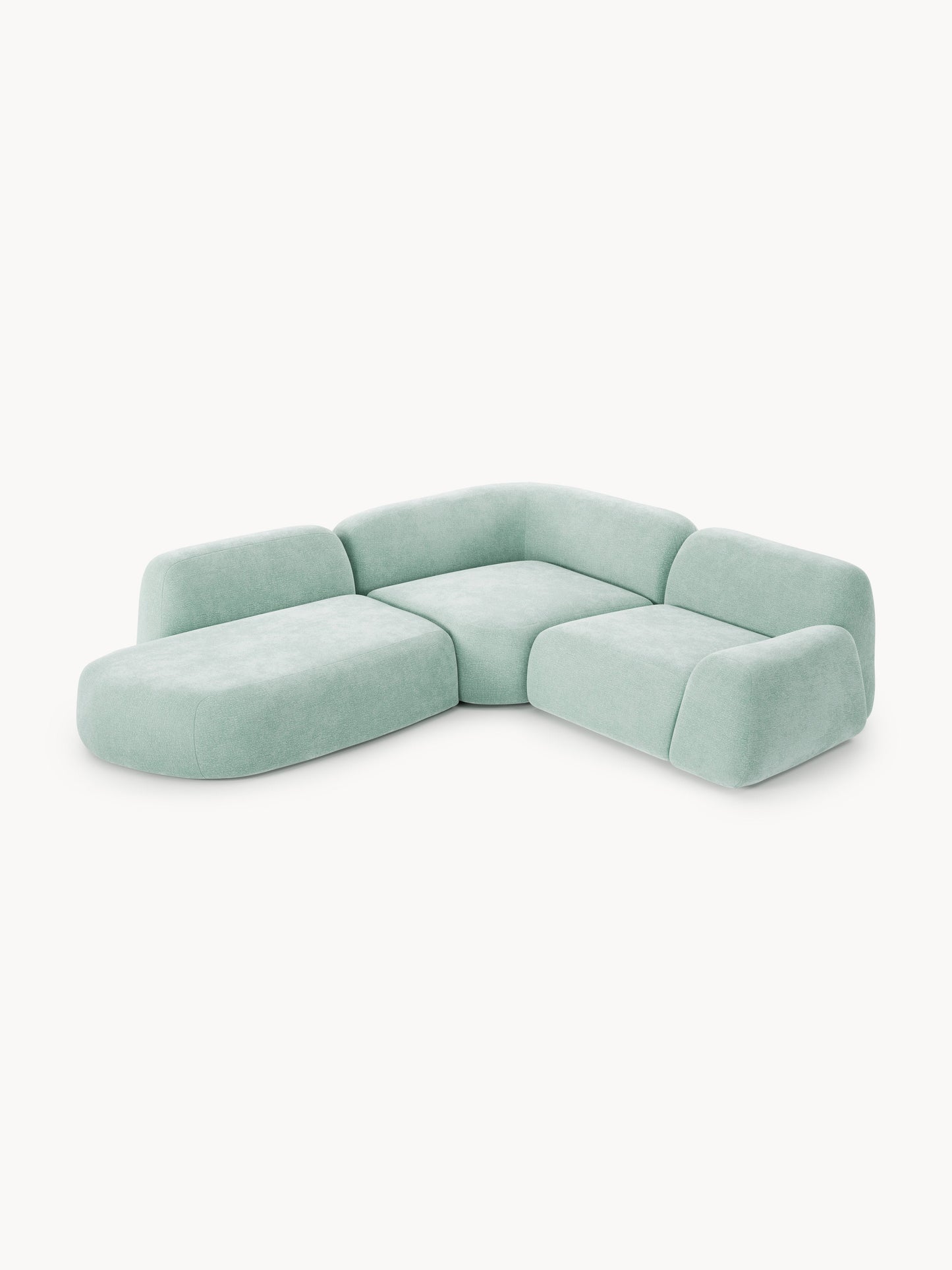 Lux Wolke Modular Corner Couch with Chaise Longue (4-Seater)