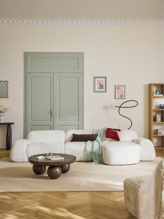 Lux Wolke Modular Teddy Bouclé Corner Couch (4-Seater)