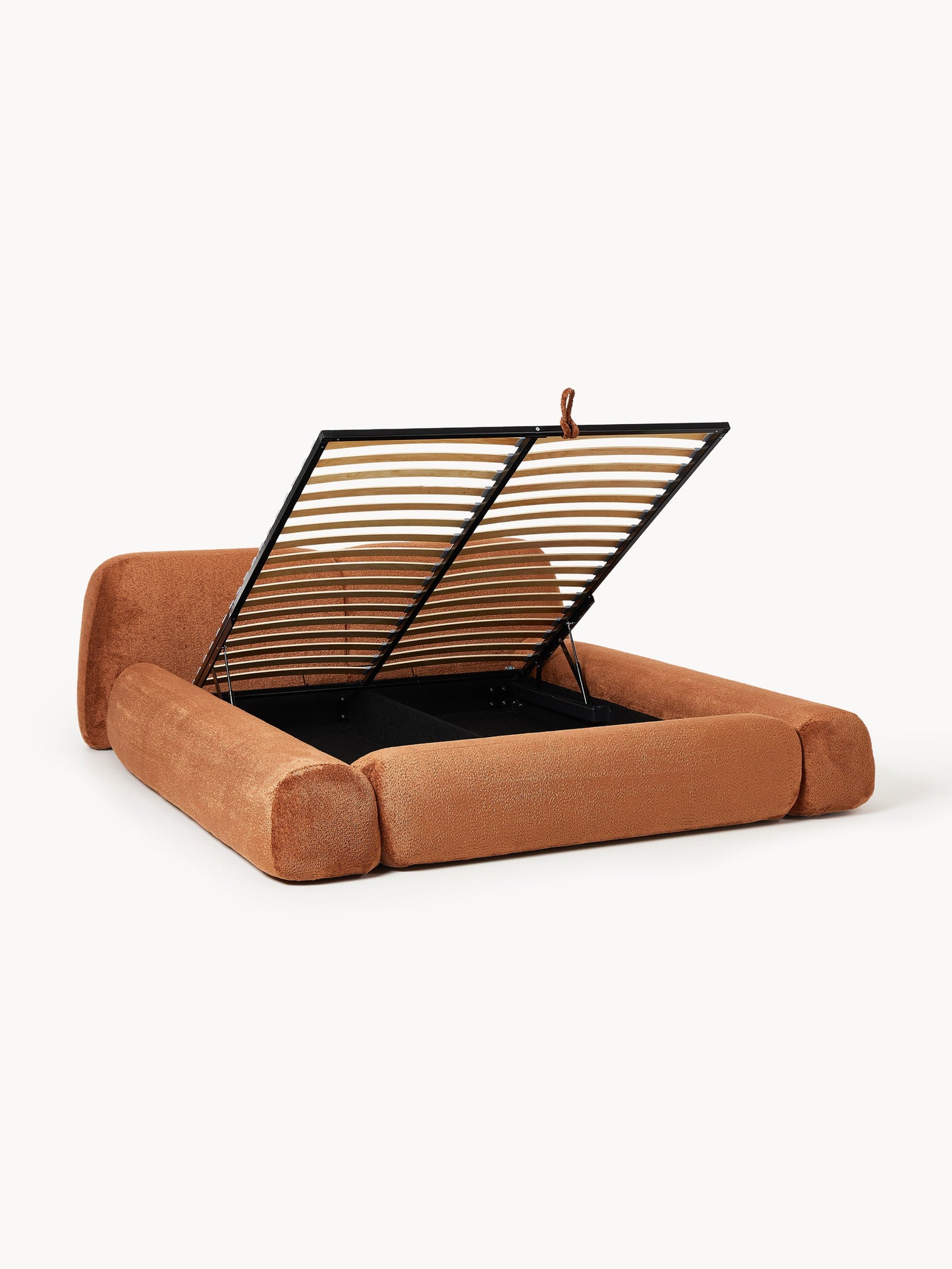 Lux Wolke Teddy Bouclé Bed with Storage, Upholstered