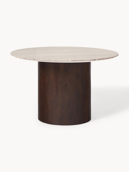 Lux Abby Round Dining Table, Ø 120 cm, in Marble